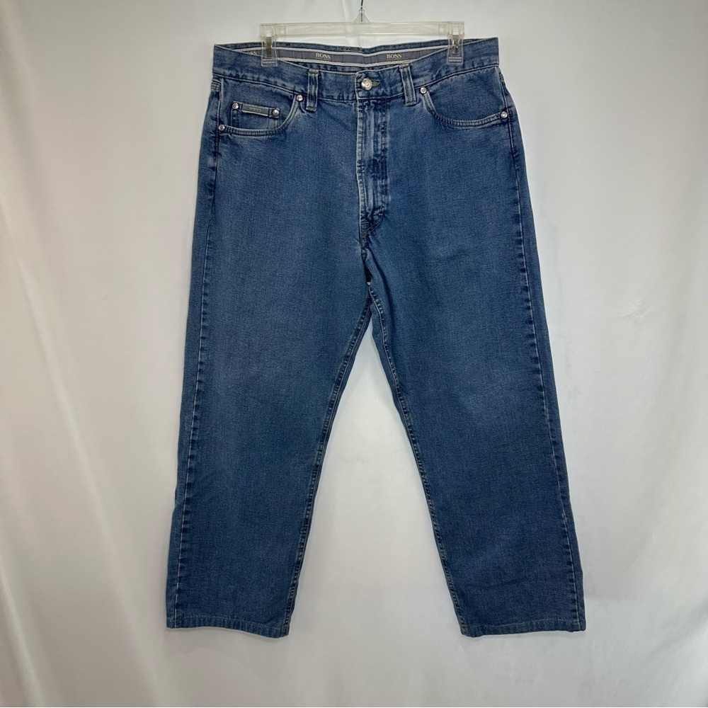 Hugo Boss Alabama Jeans Men’s 36-34 Shortened Blue Baggy